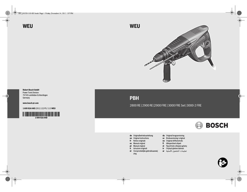 Bosch PBH 2800 RE User manual