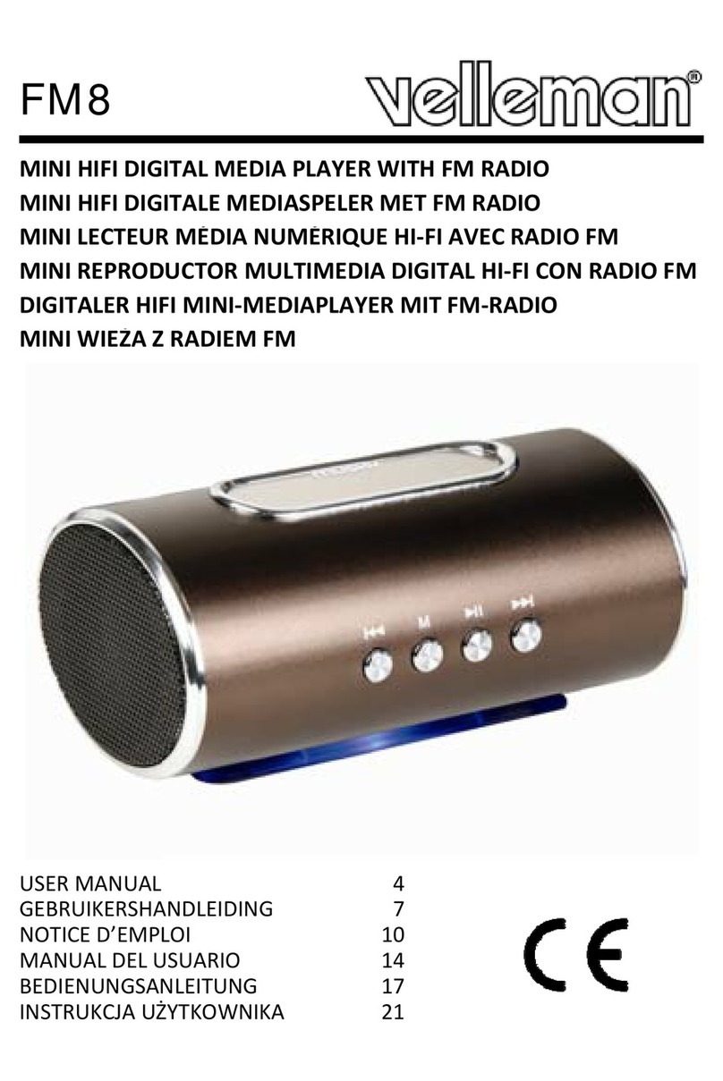 Velleman FM8 User manual