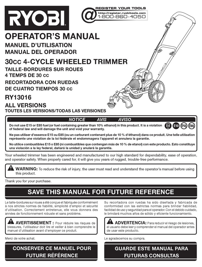 Ryobi RY13016 Operator's manual