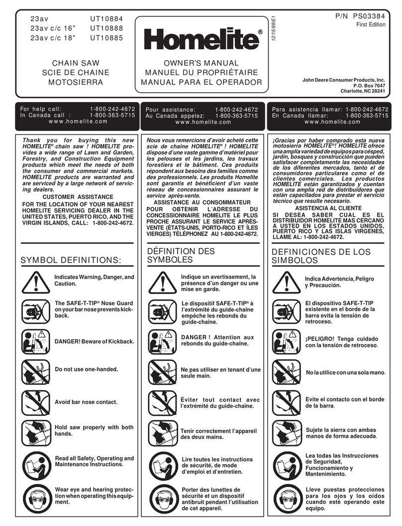 Homelite 23av UT10884 User manual