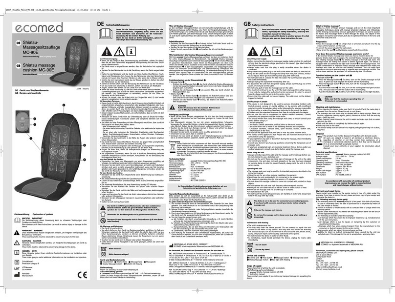 Ecomed MC-90E instruction manual