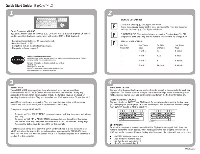 AbleNet BigKeys LX User manual