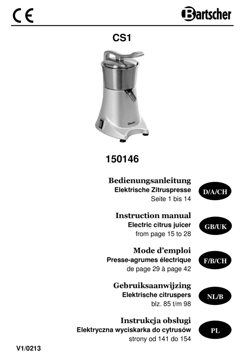 Bartscher 150146 instruction manual