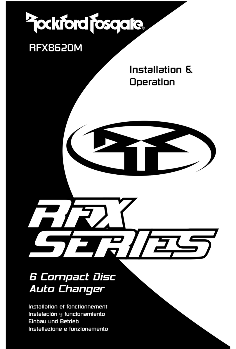 Rockford Fosgate RFX8620M Installation & operation