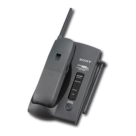 Sony SPP-ID970 - Cordless Telephone User manual Sony SPP-ID970 - Cordless Telephone User manual