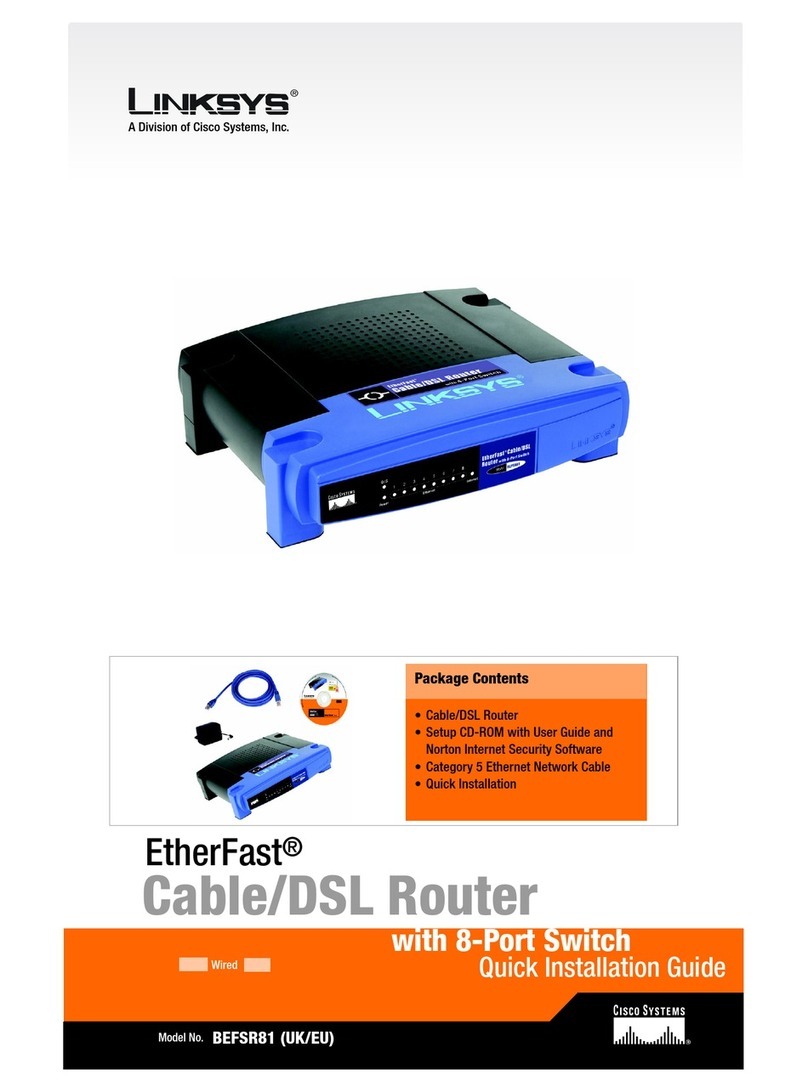 Linksys BEFSR81 - EtherFast Cable/DSL Router User manual