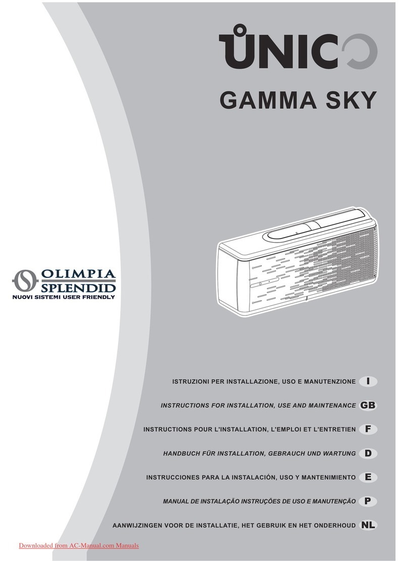 Unico Gamma Sky Parts list manual