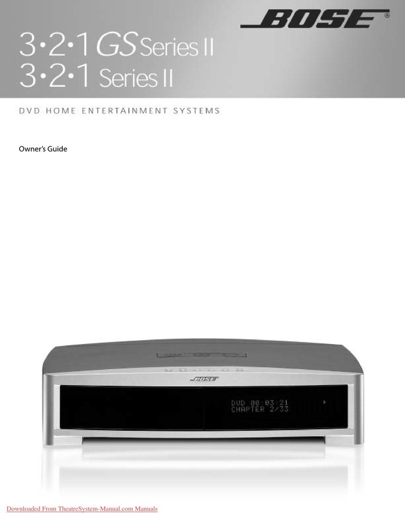 Bose 3-2-1 GS Series III User manual