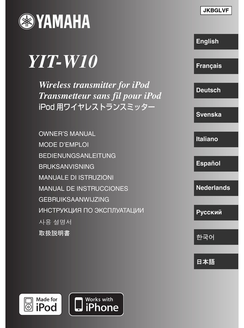 Yamaha YIT-W10 User manual