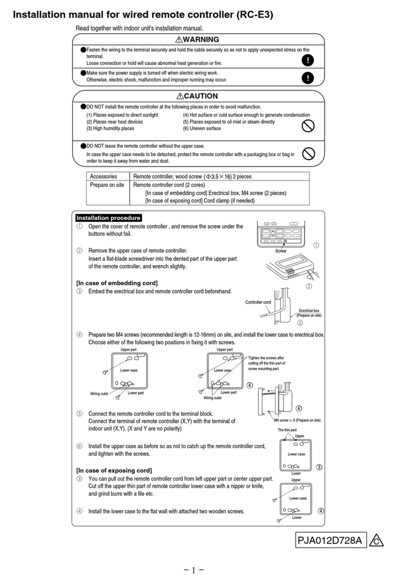 Mitsubishi rc-e3 User manual