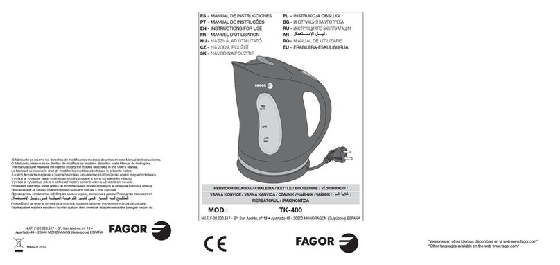 Fagor TK-400 Instructions for use