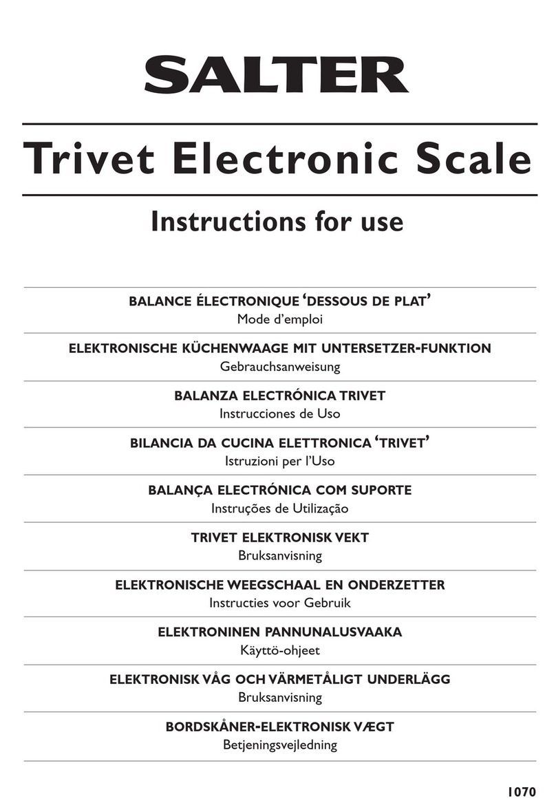 Salter 1070 User manual
