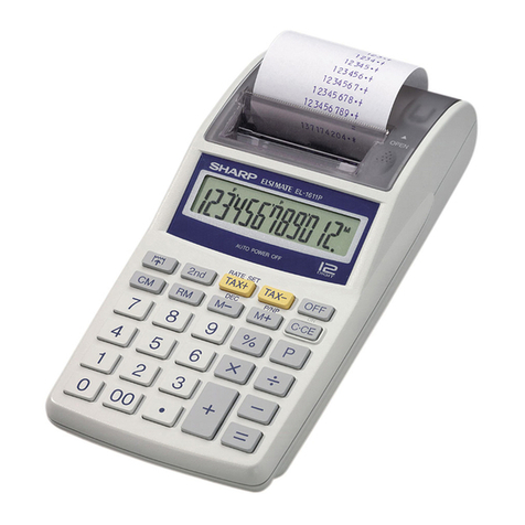 Sharp EL1611P - 12 Digit Hand Held Calculator AC/DC... User manual