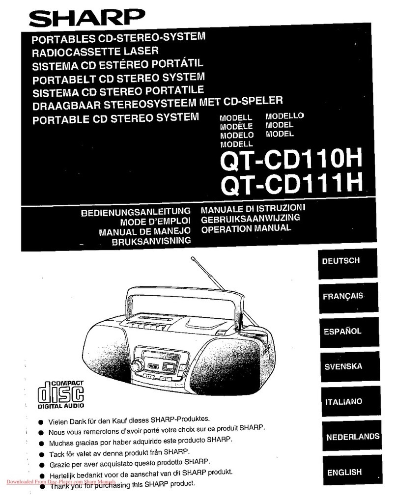 Sharp QT-CD110H User manual Sharp QT-CD110H User manual