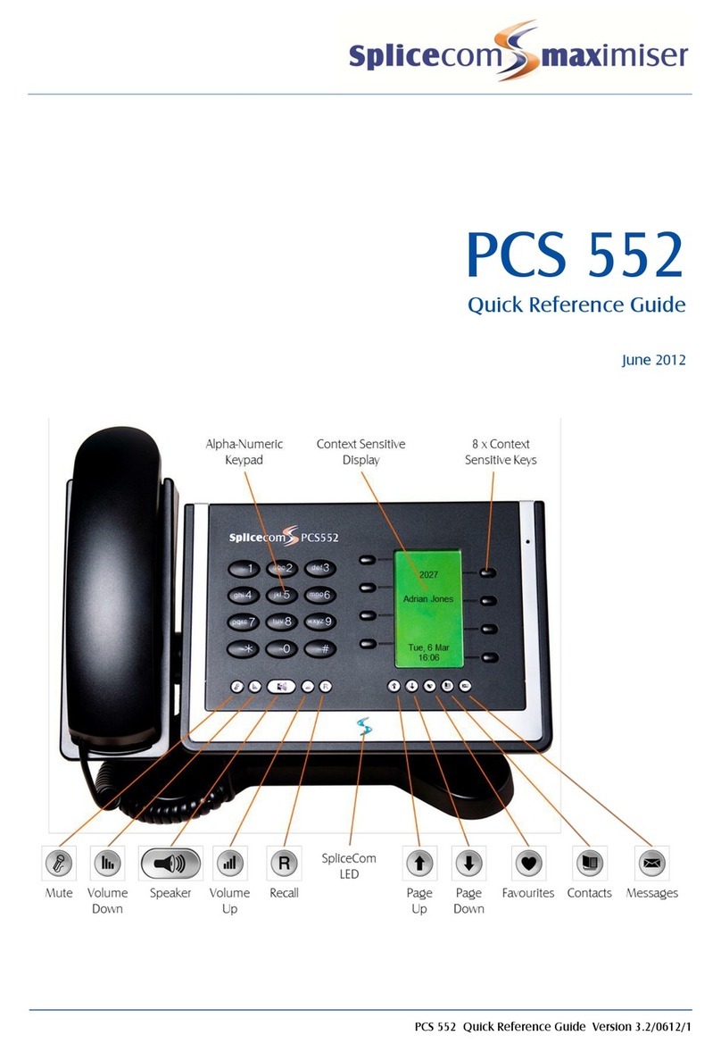 Splicecom PCS 552 User manual