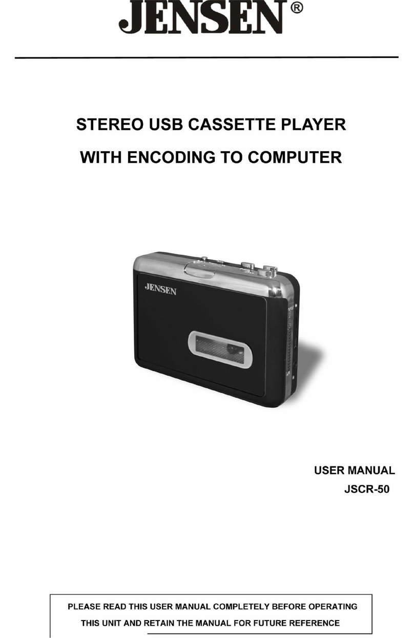 Jensen JSCR-50 User manual Jensen JSCR-50 User manual