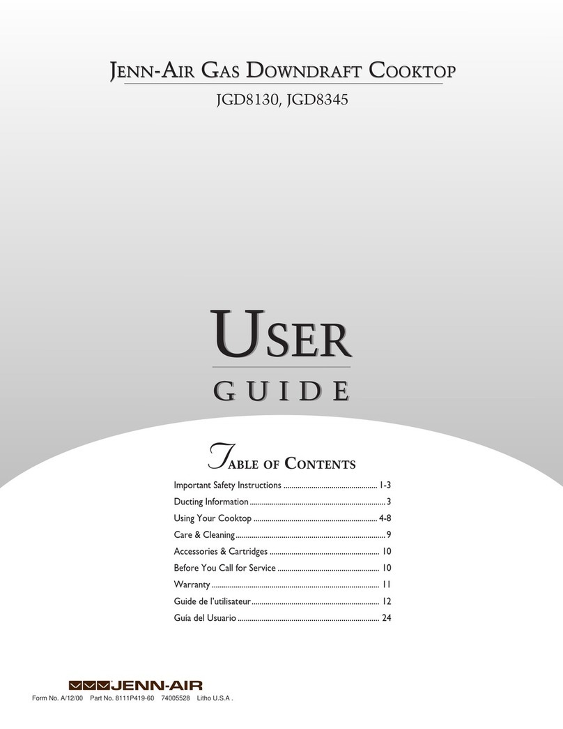 Jenn-Air JGD8130 series user guide