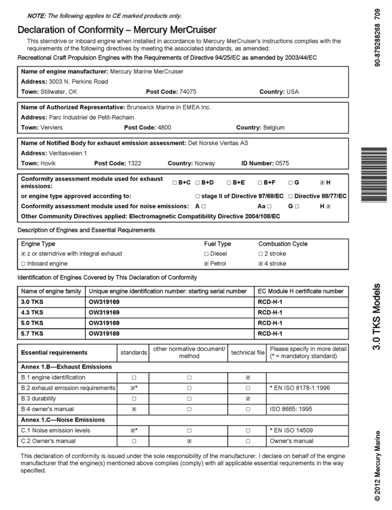 MerCruiser 3.0 TKS User manual
