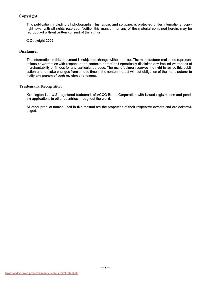 Vivitek H5080 Series User manual