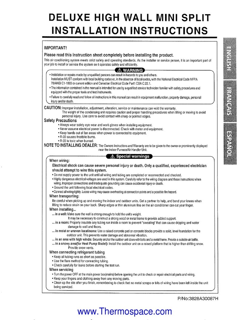 Klimaire KSWG009-H113 User manual