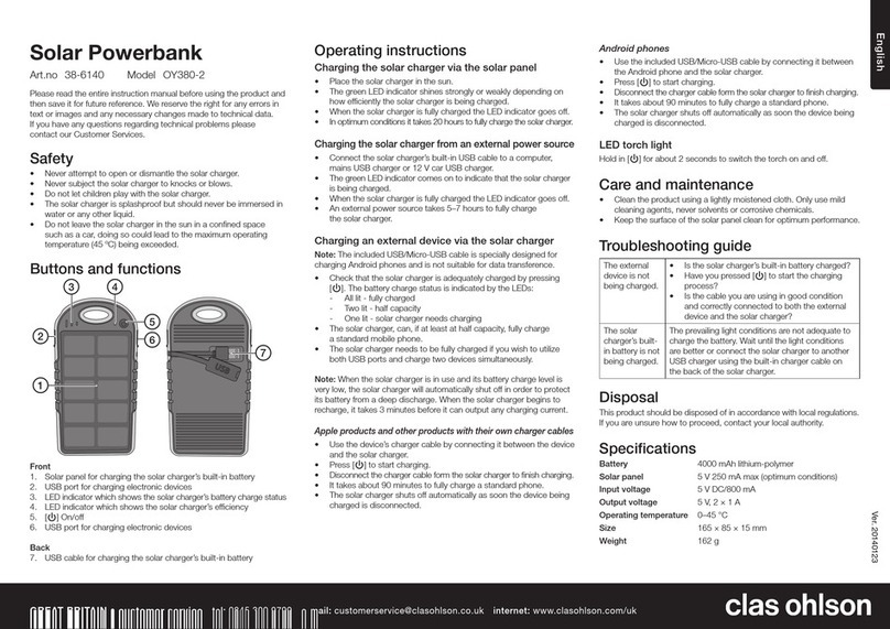 OYAMA OY380-2 operating instructions