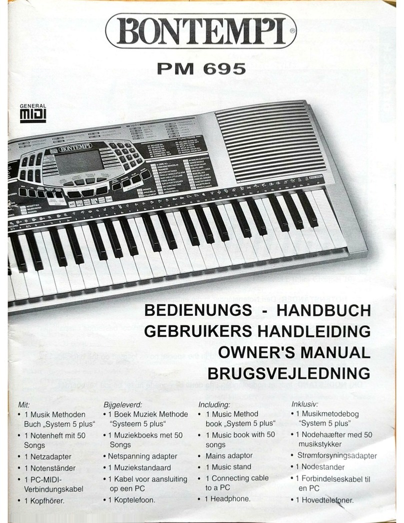 Bontempi PM 695 owner's manual