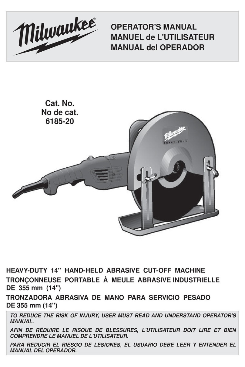 Milwaukee 6185-20 Operator's manual