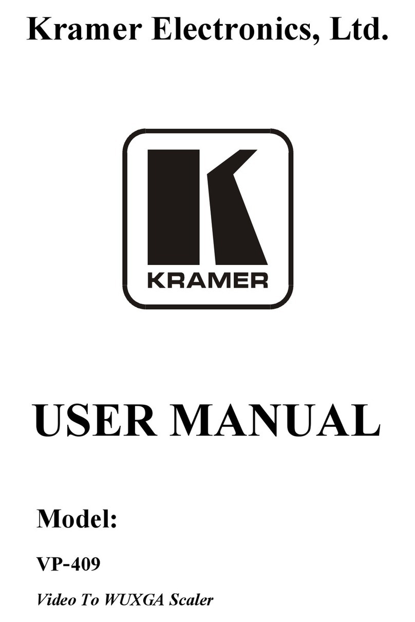 Kramer VP-409 User manual Kramer VP-409 User manual