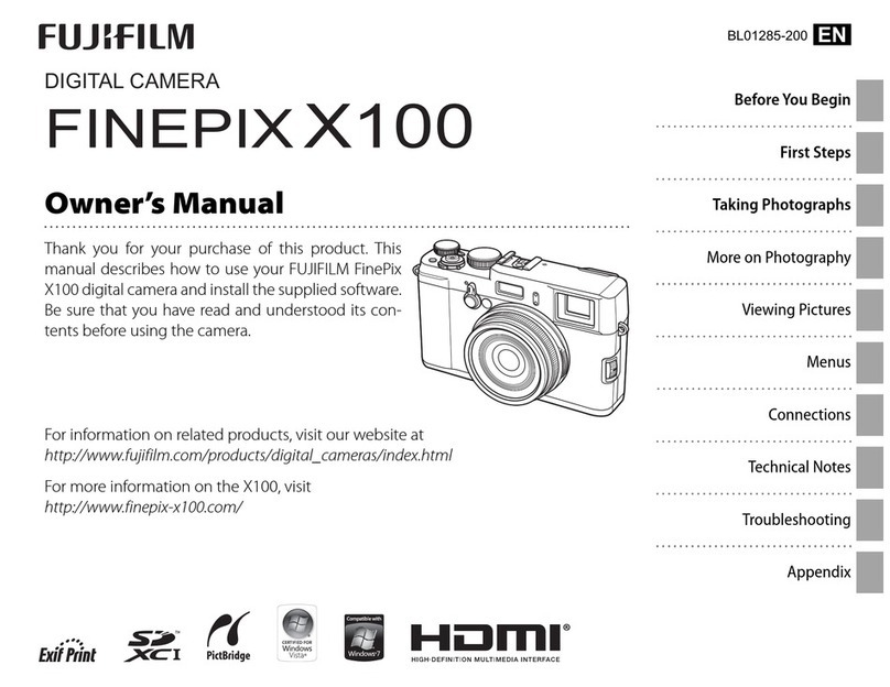 FujiFilm FINEPIXX100 owner's manual