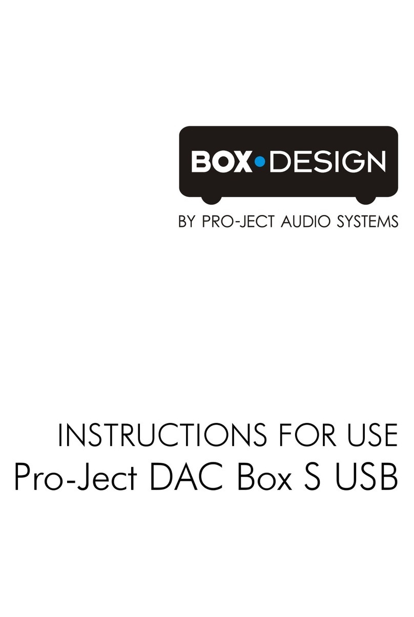 Pro-Ject Audio Systems DAC Box S USB User manual