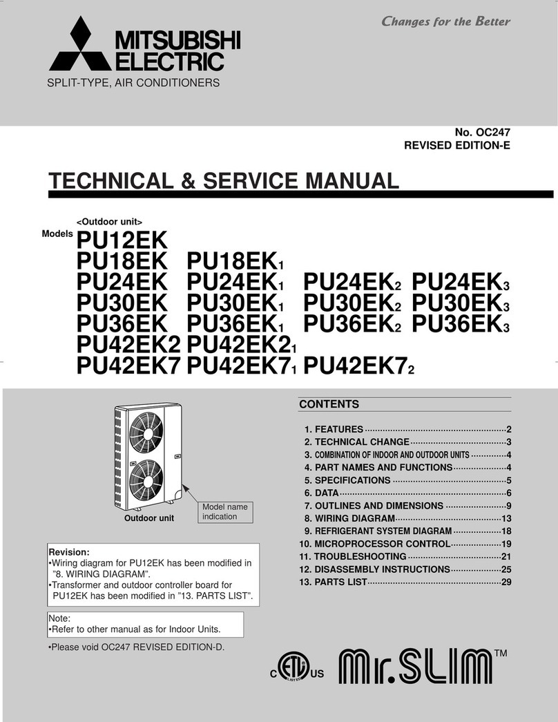 Mitsubishi PU12EK Operating manual Mitsubishi PU12EK Operating manual