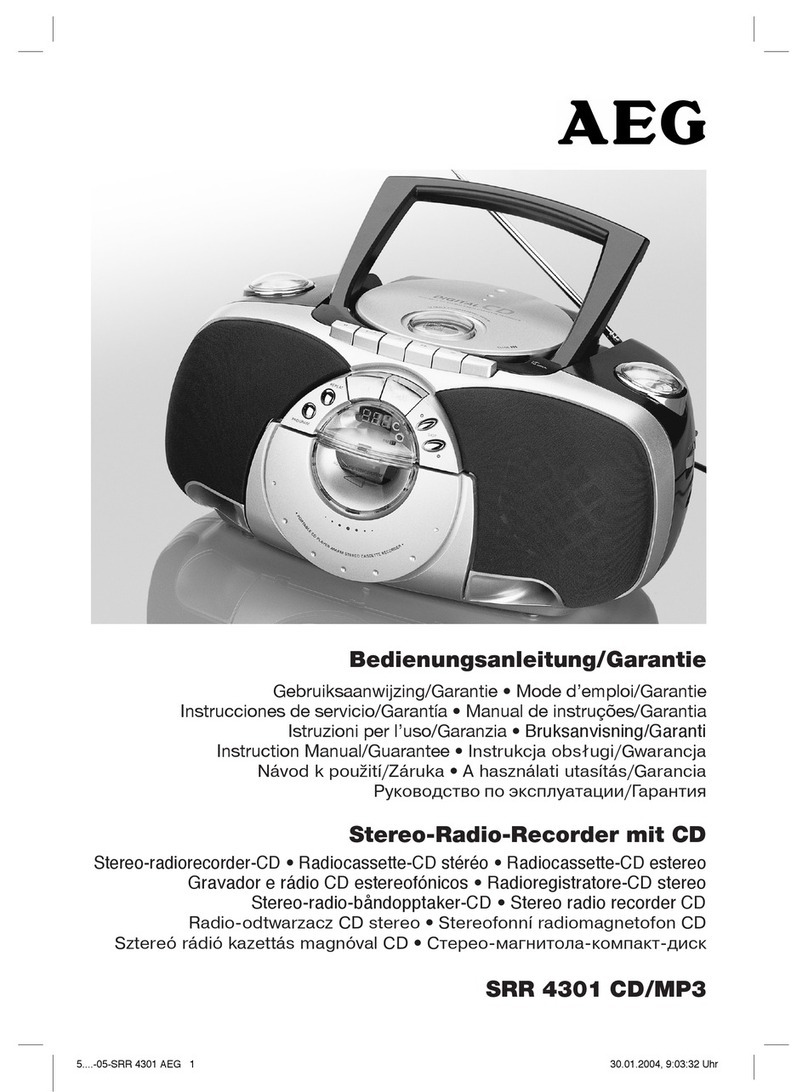 AEG SRR 4301 Instruction manual & guarantee