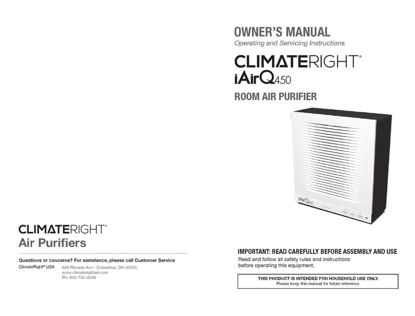 ClimateRight iAirQ450 owner's manual