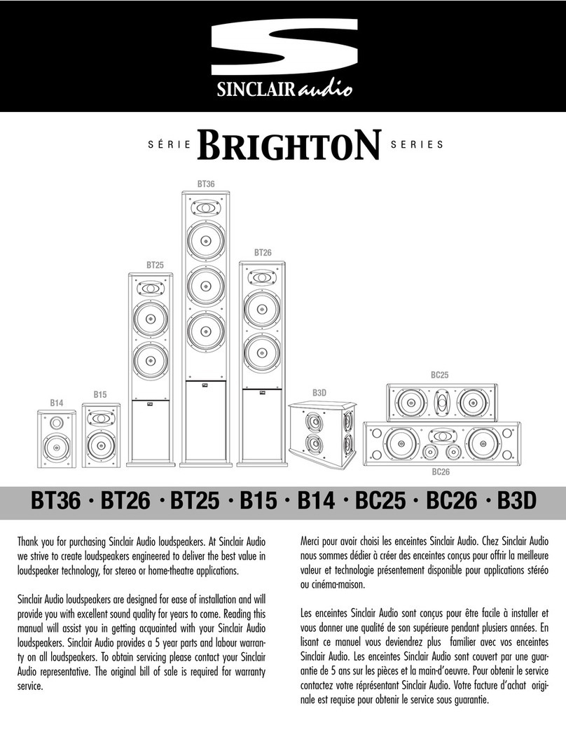 Sinclair Audio BRIGHTON SERIES manual