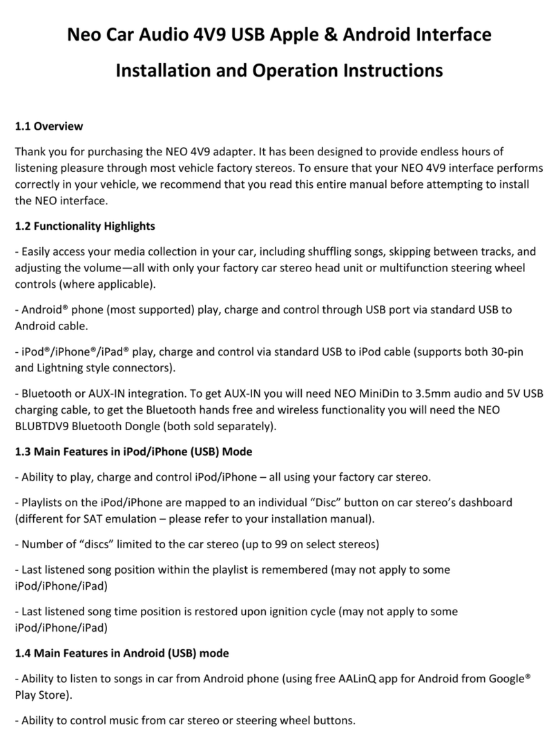 NEO 4V9 Installation and operation instructions
