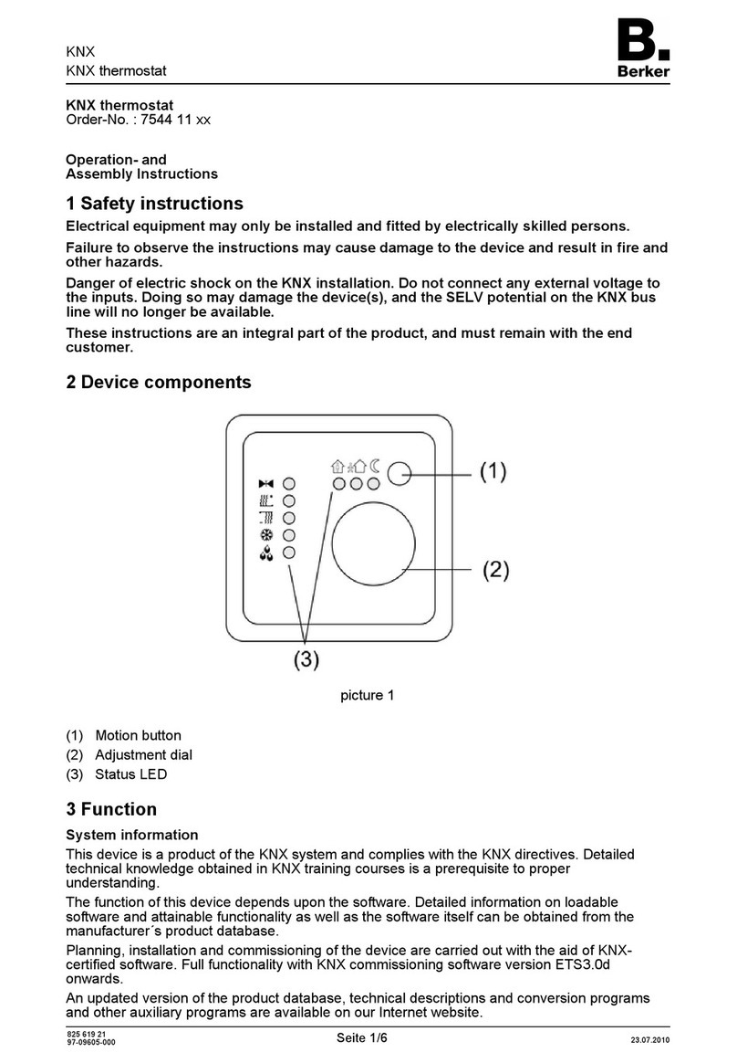 Berker KNX Operation and assembly instructions