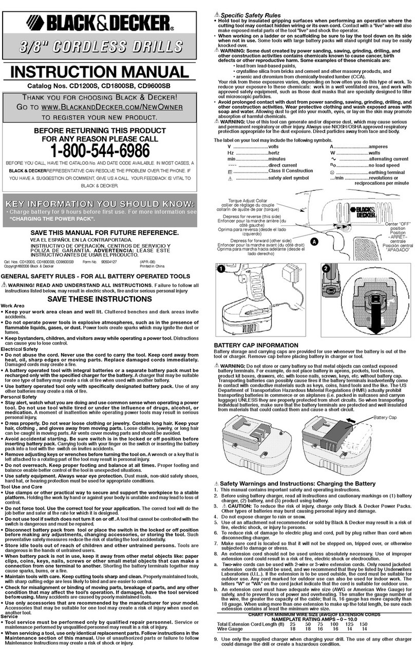 Black & Decker CD1200S User manual