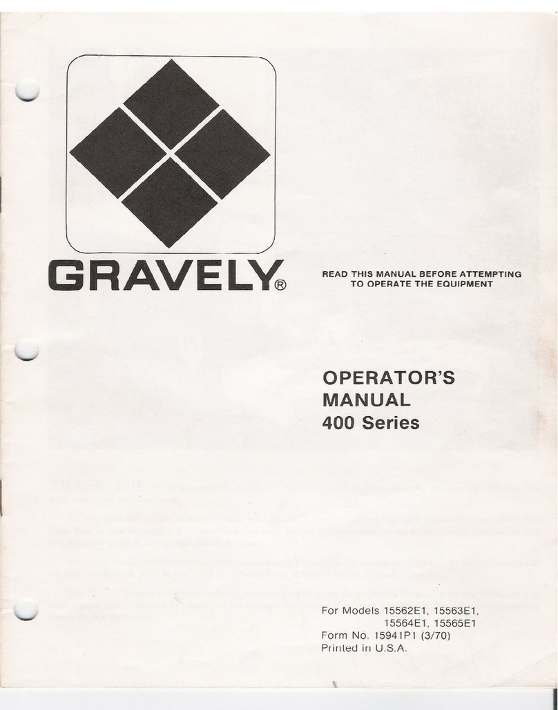Gravely 400 SERIES Operator's manual
