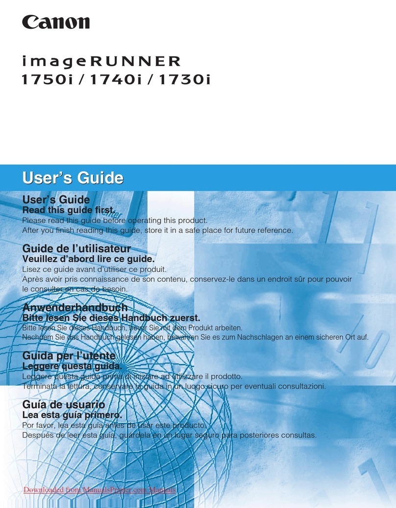 Canon imageRUNNER 1750i User manual