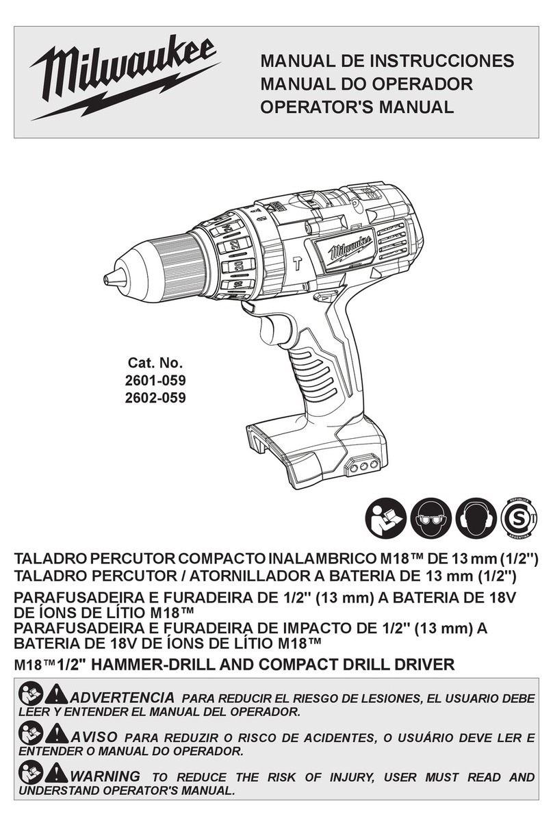 Milwaukee 2601-059 Operator's manual