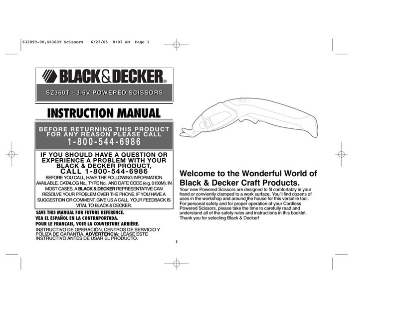 Black & Decker SZ360T instruction manual