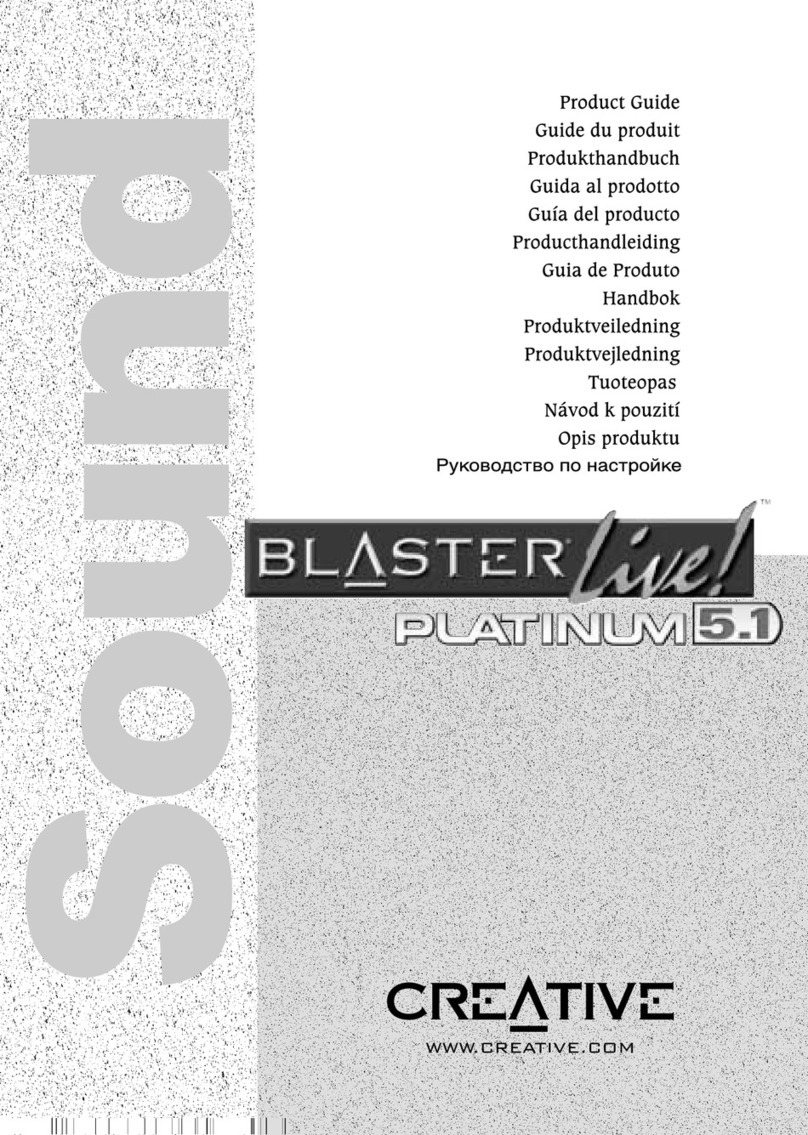 Creative Live! PLATINUM 5.1 User manual