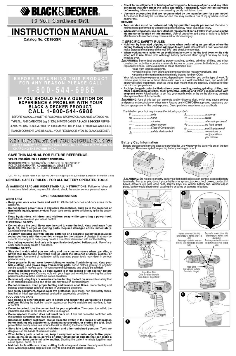 Black & Decker CD18GSR User manual