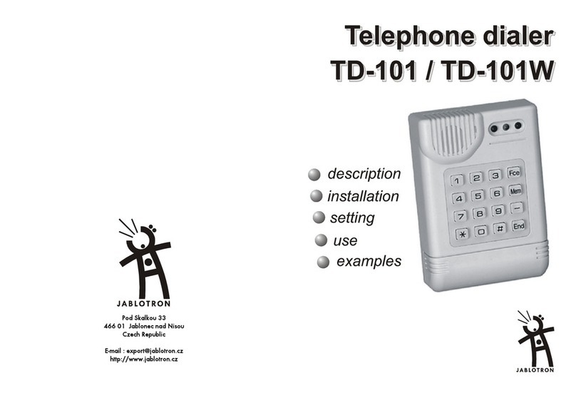 jablotron TD-101 user manual