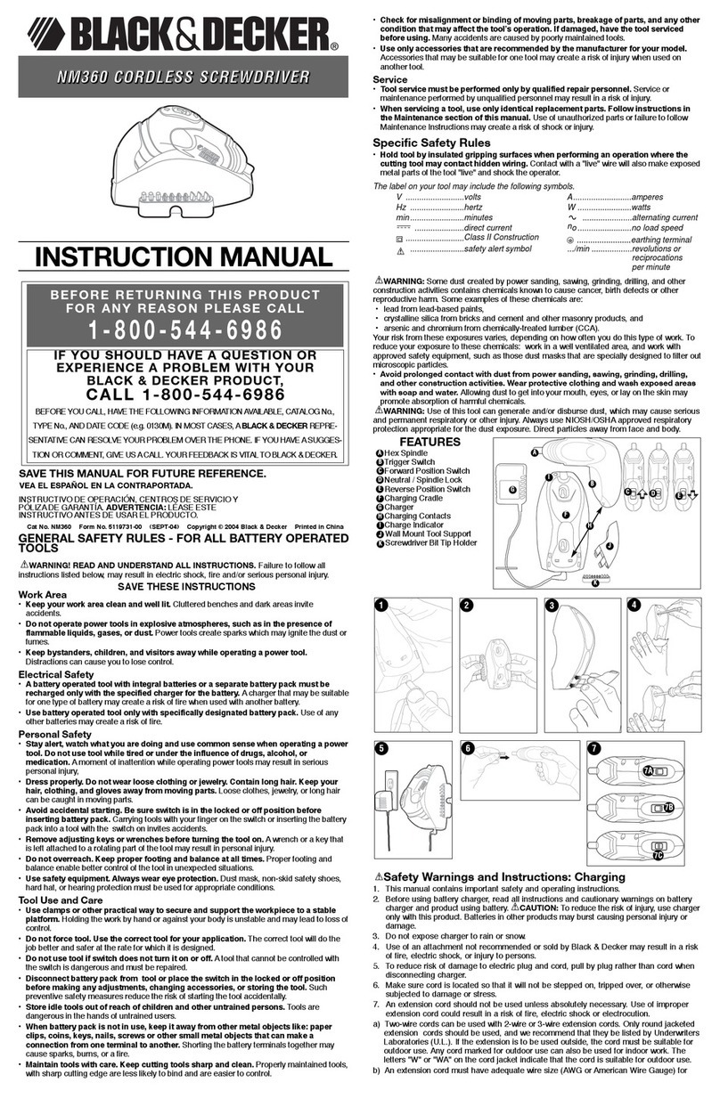 Black & Decker NM360 User manual