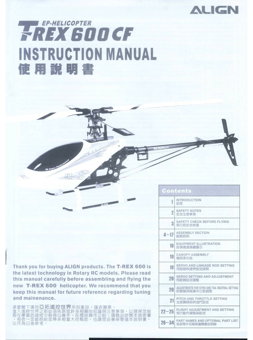 Align T-REX 600 CF User manual Align T-REX 600 CF User manual