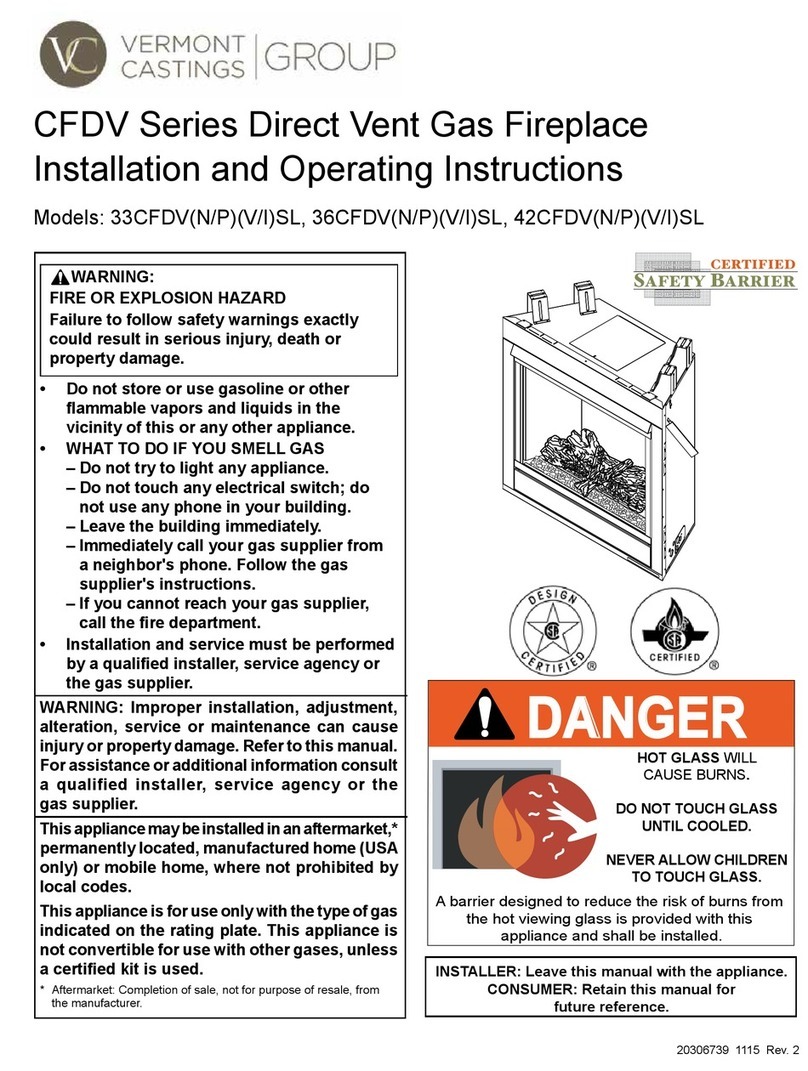 Vermont Castings 33CFDVNV User manual