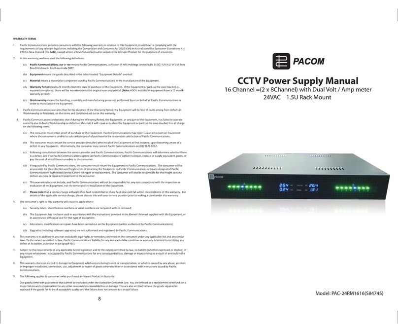 PACOM PAC-24RM1616 user manual