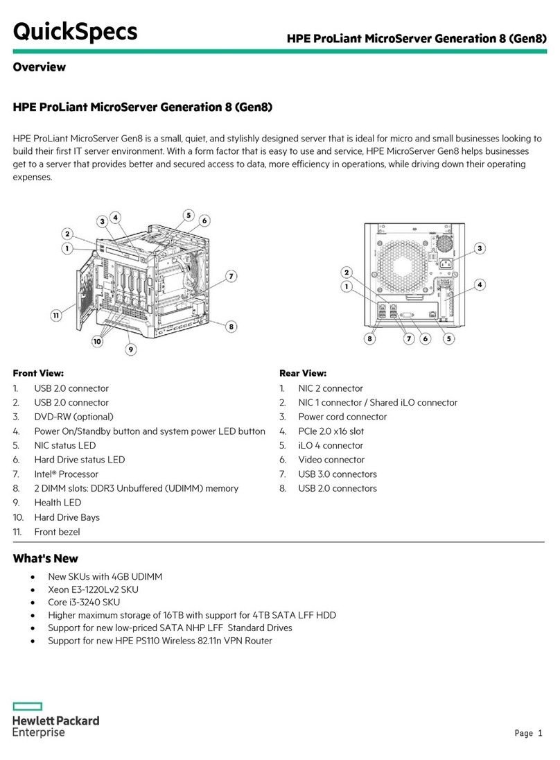 HPE ProLiant MicroServer Gen8 User instructions