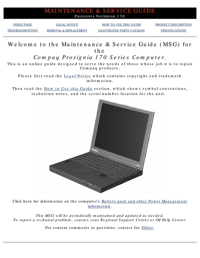 Compaq Prosignia 170 Series User manual